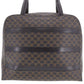 CELINE Macadam Pattern Handbag Black Brown PVC Leather #AH215