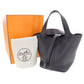 Hermes Picotin Lock PM Handbag Black Taurillon Clemence #AH22