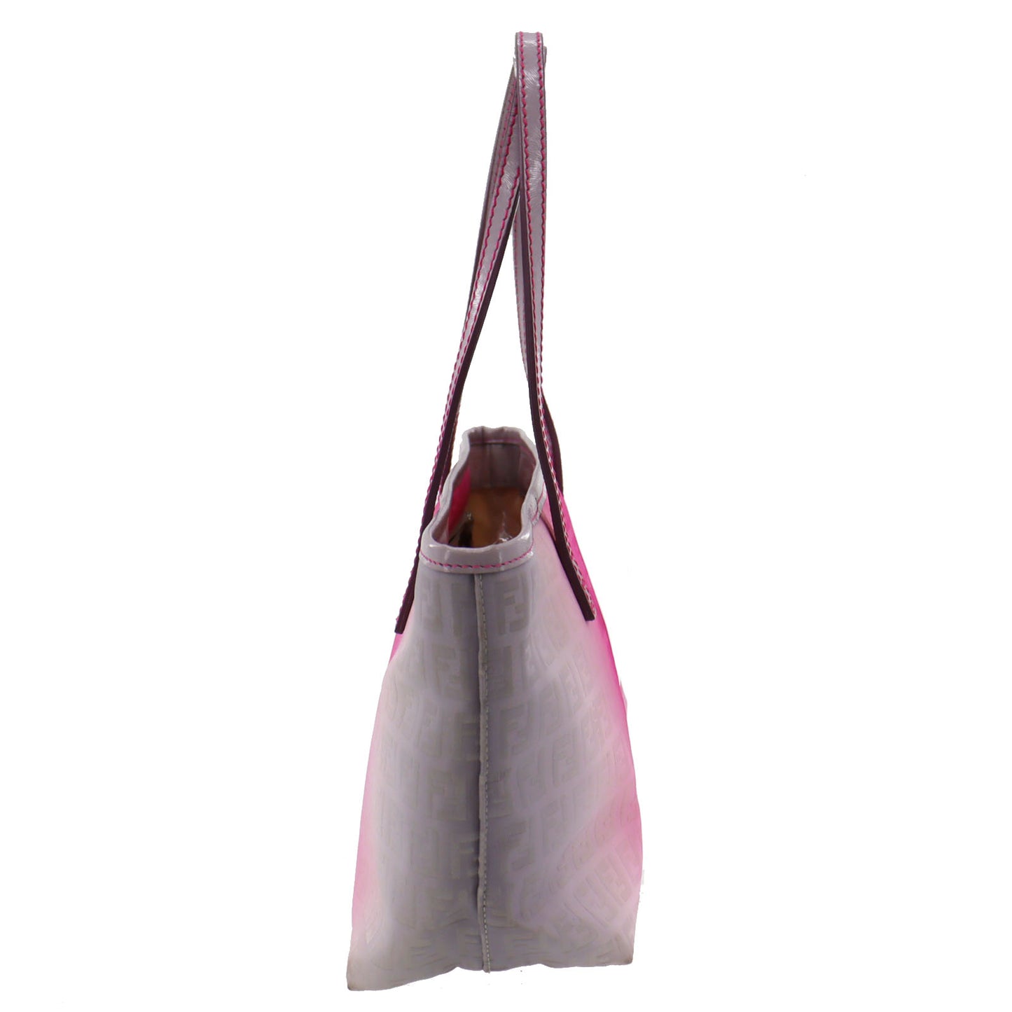 FENDI Zucca Tote Handbag Gradation Pink Canvas #AH369