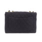 CHANEL Big Matelasse Shoulder Bag Black Cotton #CF840