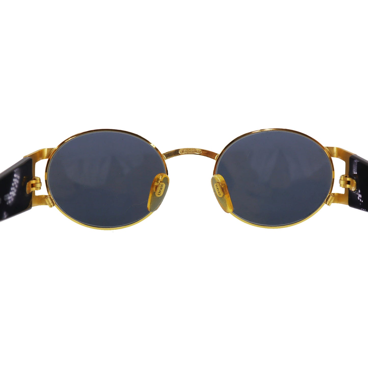 GIANNI VERSACE Sunglasses Black Gold Eye Wear #CX132