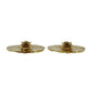 CHANEL CC Logos Circle Earrings 2853 Gold Clip-On  #BR163