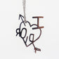 Christian Dior Logo Heart Used Chain Necklace Silver Vinatge #BO556