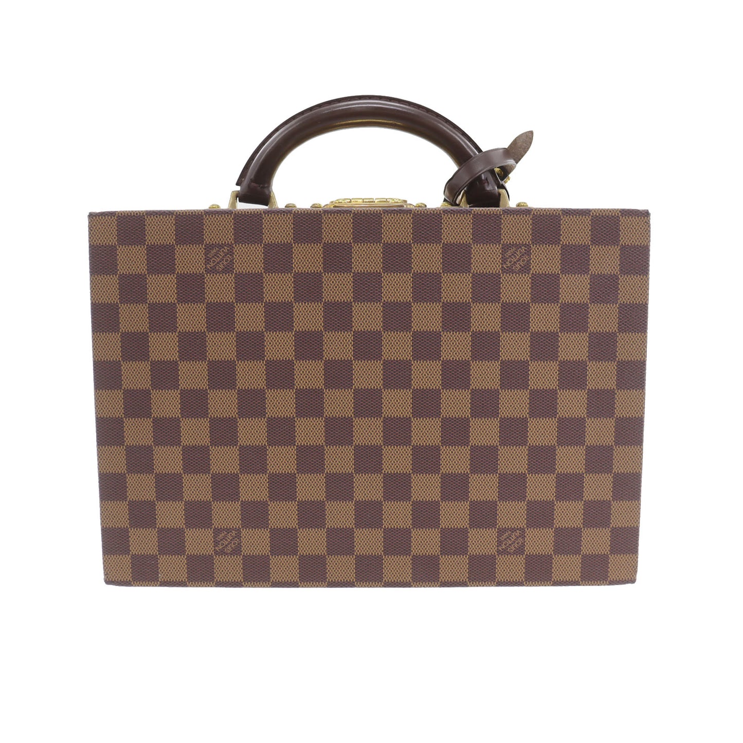 LOUIS VUITTON LV Jewelry Box Used Handbag Damier Vintage #CY392