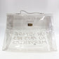 HERMES Vinyl Kelly 40 Handbag Clear L'exposition 1997 #CN9