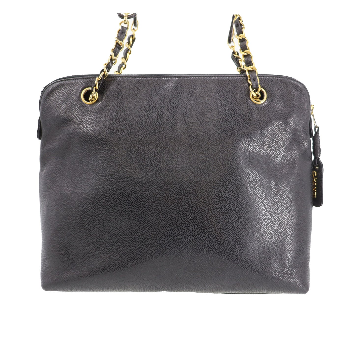 CHANEL Shoulder Tote Bag Caviar Skin Leather #BO993