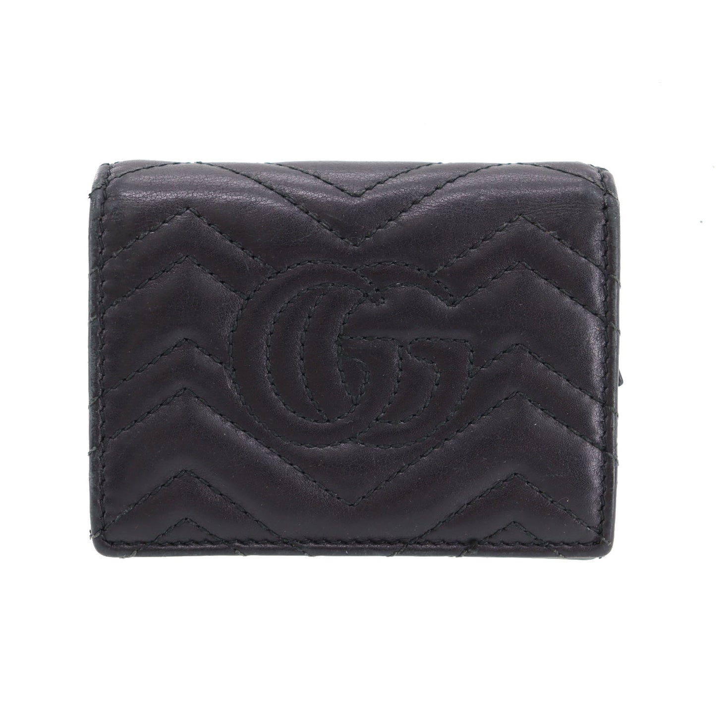 GUCCI GG Marmont Wallet Black Leather #BU945