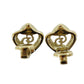 Christian Dior CD Logos Earrings Gold Plated #CB440