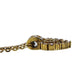 Christian Dior CD Logo Rhinestone Chain Necklace Gold #CB613
