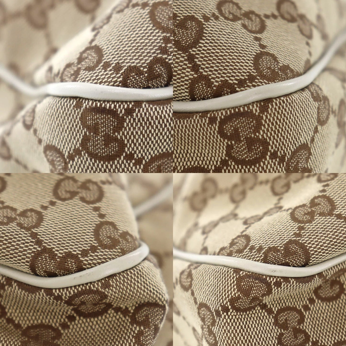 GUCCI Original GG Canvas Tote Handbag Brown #BR368