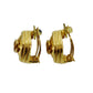 CHANEL CC Logos Rhombus Earrings 97A Gold Clip-On #AH135