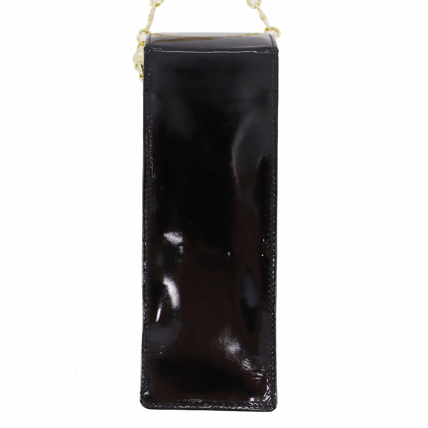 GIANNI VERSACE Shoulder Strap Bag Black Coating Leather #AH516