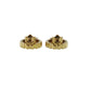 Christian Dior Used Rhinestone Earrings Gold Plated #EA84 #CS718