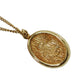 Christian Dior Logo Rhinestone Chain Necklace Pendant Gold #CS133