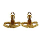 CHANEL CC Logos Earrings Gold Clip-On 03A #AG187