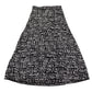 BALENCIAGA Logos Knit Long Skirt Size S Black White #AH680