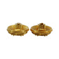 CHANEL CC Logos Circle Earrings 94A Gold Clip-On #AH580