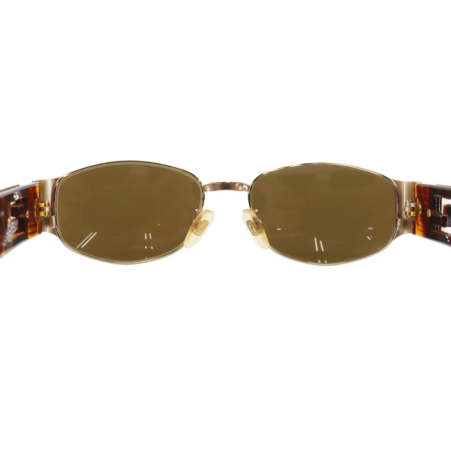 FENDI Used Sunglasses Brown Eye Wear Vintage Italy #DA838