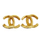 CHANEL CC Logos Earrings Gold Clip-On 00 T #CG541