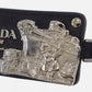 PRADA Logos Used Ship Motif Bag Charm Black Leather Vintage #EA483 S