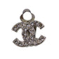 CHANEL CC Logos Rhinestone Earrings Silver Clip-On 05 V #CK780