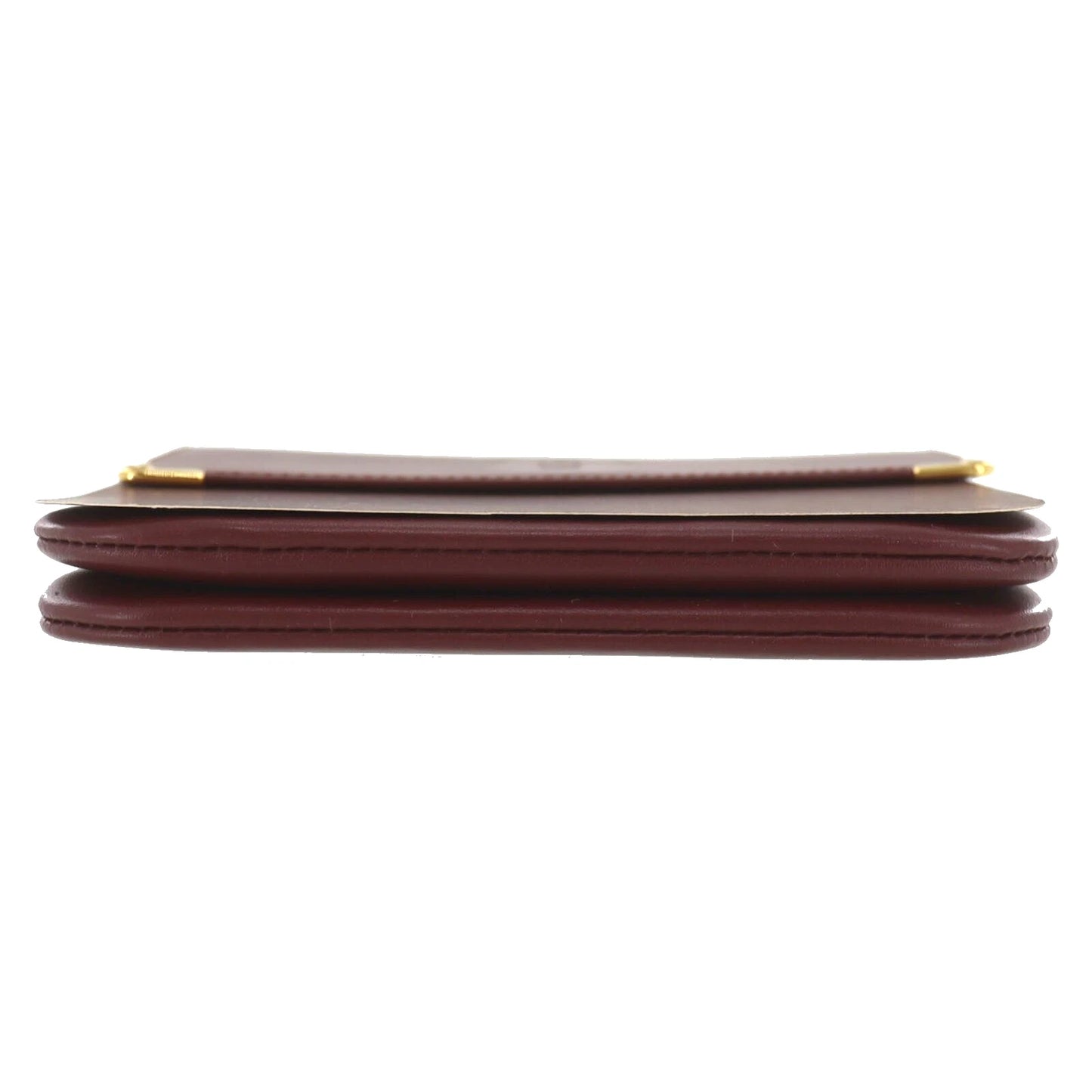 CARTIER Must de Cartier Wallet Leather Burgundy #ED556