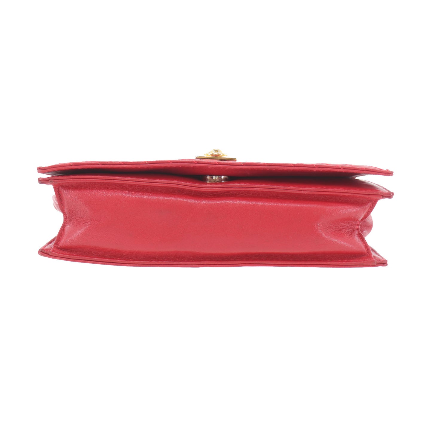 CELINE 2way Shoulder Handbag Bag Red Leather #AH475