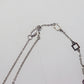 Christian Dior Logo Heart Used Chain Necklace Silver Vinatge #BO556