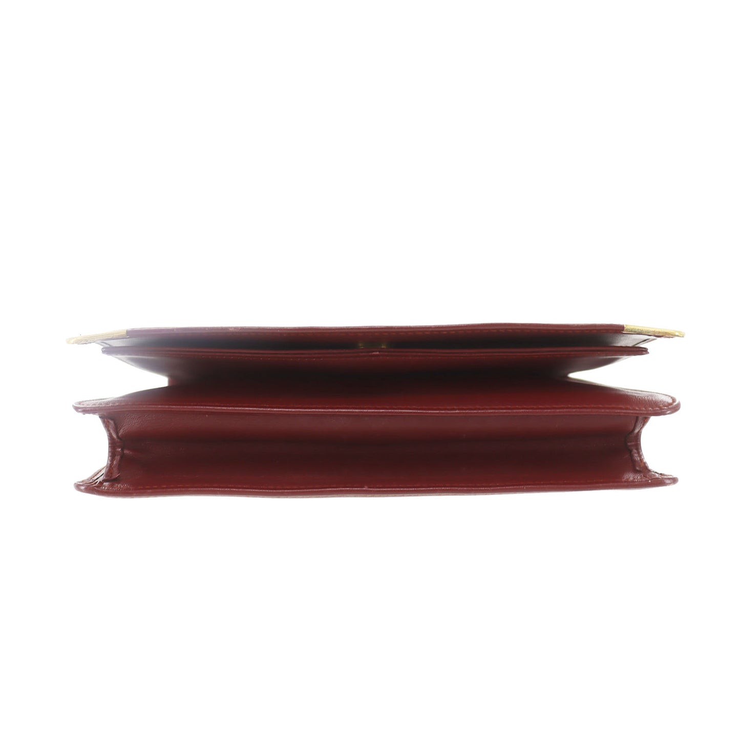 Cartier Must Line Logos Clutch Bag Bordeaux Leather #AH227