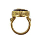 CHANEL CC Logos Finger Ring Gold Plated #CE262