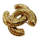 CHANEL CC Logos Pin Brooch Gold Plated Frnce #AH131