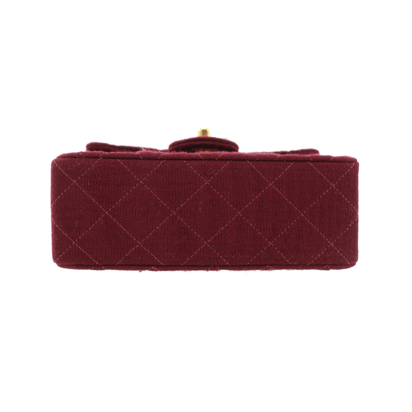 CHANEL Matelasse Shoulder Bag Bordeaux Cotton #CN74