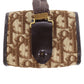 Christian Dior Trotter Shoulder Bag Brown Canvas Leather #AH117