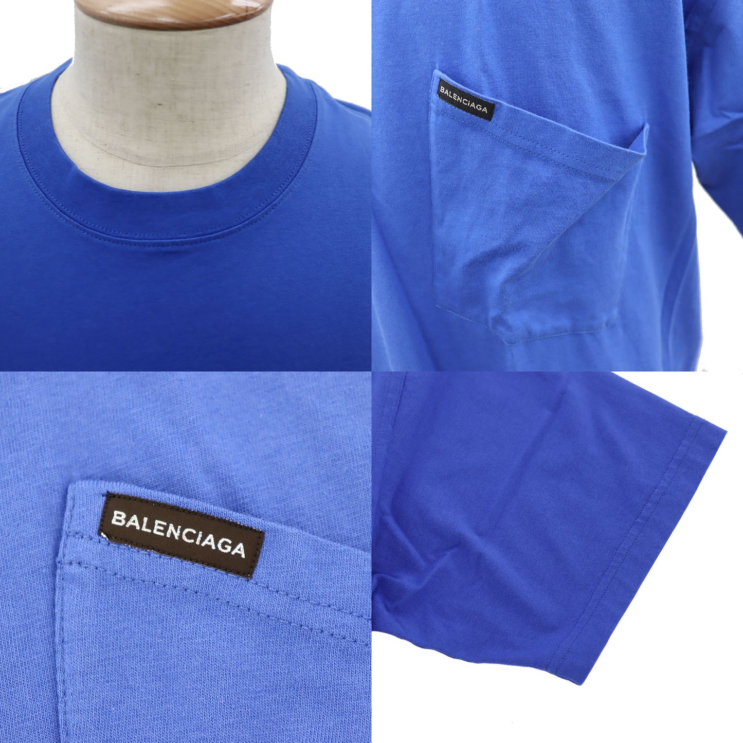 BALENCIAGA Short Sleeve T-shirt Tops Blue Size XS #AG749