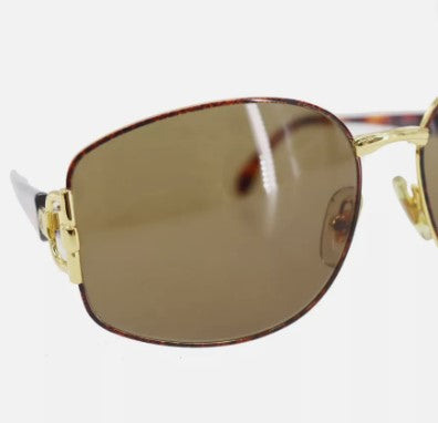 GUCCI Used Sunglasses Brown Gold Eye Wear 59□16 GG2266/N/S #EA474 S