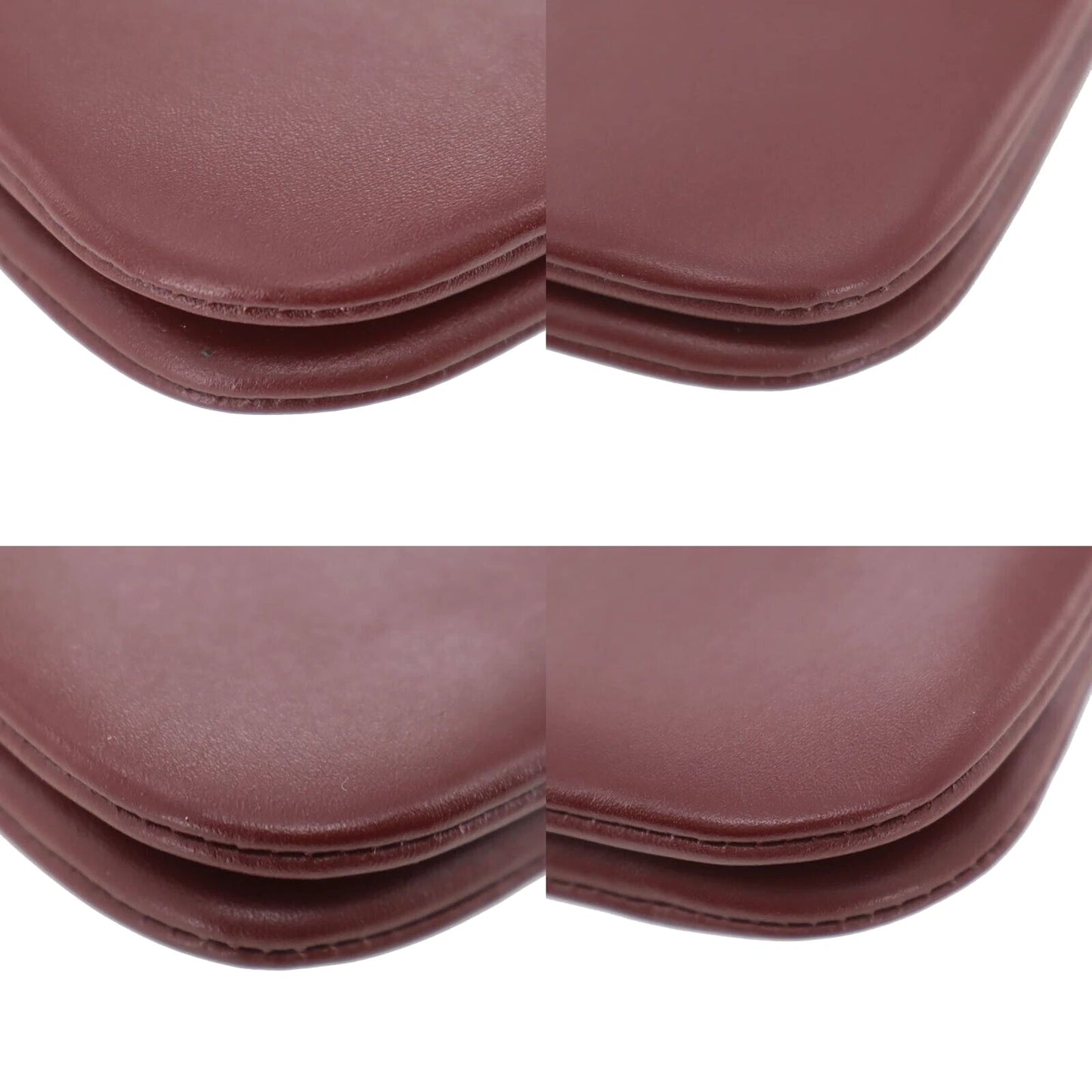 CARTIER Must de Cartier Wallet Leather Burgundy #ED556