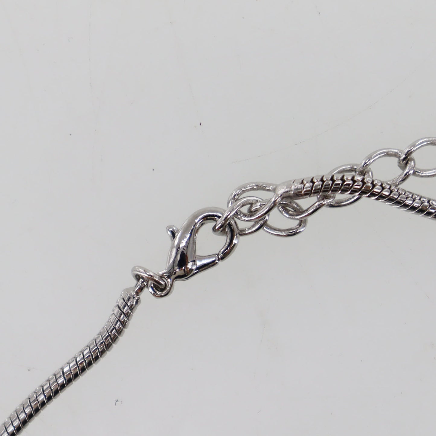 Christian Dior Logo Chain Necklace Silver #CW216