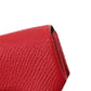 HERMES Revan Cattle Coin Compar Coin Purse Red Leather #CP947