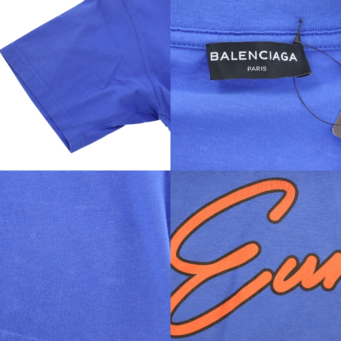 BALENCIAGA Short Sleeve T-shirt Tops Blue Size XS #AG749