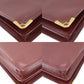 Cartier Must Line Logos Clutch Bag Bordeaux Leather #AH227