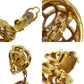 CHANEL CC Logos Earrings Gold Clip-On  #BT580
