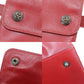 HERMES Waist Pouch Bag Red Leather  #BP773