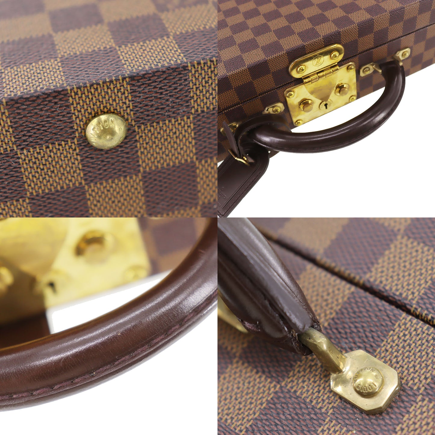 LOUIS VUITTON LV Jewelry Box Used Handbag Damier Vintage #CY392