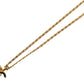 CHANEL CC Logos Gold Plated Chain Necklace 1982 #CU922