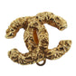 CHANEL CC Logos Earrings Gold Clip-On 95A  #AE654