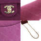 CHANEL Matelasse Shoulder Bag Bordeaux Cotton #CN74