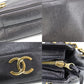 CHANEL CC Shoulder Bag Black Caviar Skin Leather  #CG492