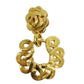 CHANEL CC Logo Earrings Gold Clip-On 97 P #CJ420