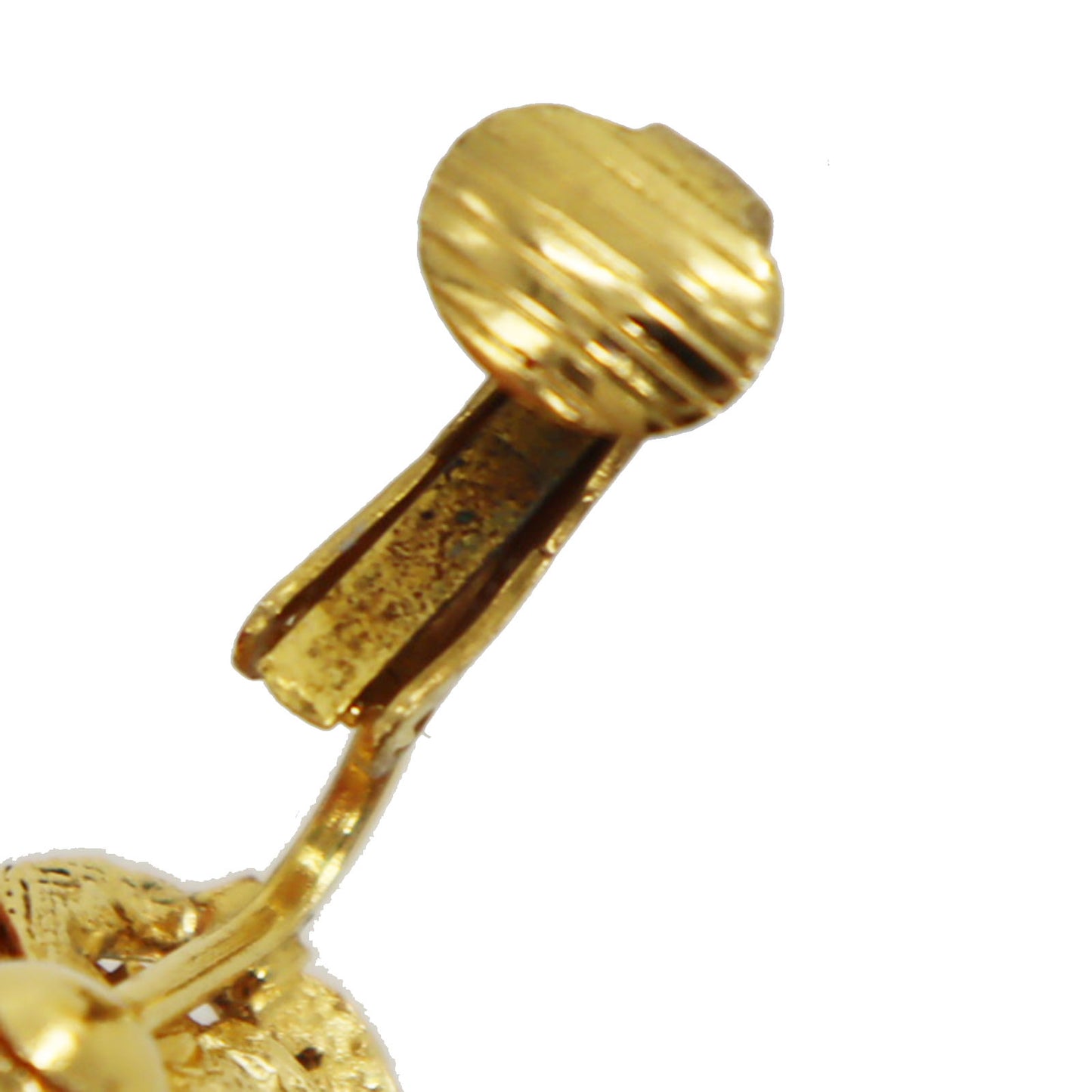 CHANEL CC Logos Earrings Gold Clip-On #CG516