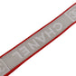 CHANEL Logo Neck Strap Gray Red Nylon Canvas #AG131